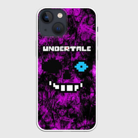 Чехол для iPhone 13 mini с принтом Undertale Sans. в Белгороде,  |  | 3d | pixel | sans | undertale | абстракция | андертейл | без глаз | игра | надпись | пиксель | пикселя | подземная история | текстура