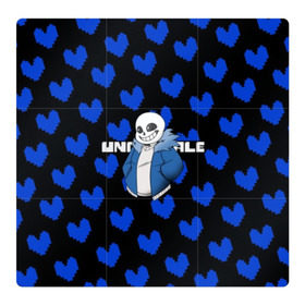 Магнитный плакат 3Х3 с принтом Undertale. в Белгороде, Полимерный материал с магнитным слоем | 9 деталей размером 9*9 см | 3d | pattern | pixel | sans | undertale | абстракция | андертейл | без глаз | игра | надпись | паттерн | пиксель | пикселя | подземная история | сердце | текстура