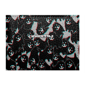 Обложка для студенческого билета с принтом Undertale (Надоедливый пёс). в Белгороде, натуральная кожа | Размер: 11*8 см; Печать на всей внешней стороне | 3d | glitch | pixel | undertale | андертейл | без глаз | глитч | игра | надоедливая собака | надоедливый пес | надпись | пиксель | пикселя | подземная история | текстура