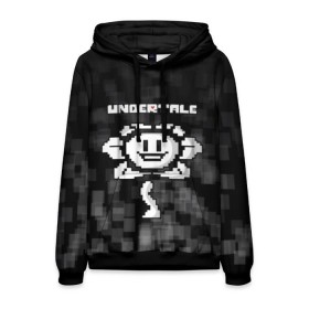 Мужская толстовка 3D с принтом Undertale. в Белгороде, 100% полиэстер | двухслойный капюшон со шнурком для регулировки, мягкие манжеты на рукавах и по низу толстовки, спереди карман-кенгуру с мягким внутренним слоем. | 3d | pixel | undertale | абстракция | андертейл | геометрия | игра | надпись | пиксель | пикселя | подземная история | текстура | цветок