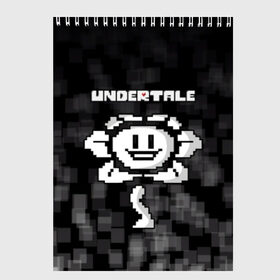 Скетчбук с принтом Undertale в Белгороде, 100% бумага
 | 48 листов, плотность листов — 100 г/м2, плотность картонной обложки — 250 г/м2. Листы скреплены сверху удобной пружинной спиралью | 3d | pixel | undertale | абстракция | андертейл | геометрия | игра | надпись | пиксель | пикселя | подземная история | текстура | цветок