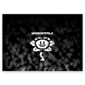 Поздравительная открытка с принтом Undertale. в Белгороде, 100% бумага | плотность бумаги 280 г/м2, матовая, на обратной стороне линовка и место для марки
 | 3d | pixel | undertale | абстракция | андертейл | геометрия | игра | надпись | пиксель | пикселя | подземная история | текстура | цветок