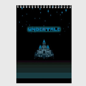 Скетчбук с принтом Undertale (Замок) в Белгороде, 100% бумага
 | 48 листов, плотность листов — 100 г/м2, плотность картонной обложки — 250 г/м2. Листы скреплены сверху удобной пружинной спиралью | Тематика изображения на принте: 3d | pixel | undertale | абстракция | андертейл | волшебный | волшебство | геометрия | замок | звезды | игра | надпись | пиксель | пикселя | подземная история | текстура