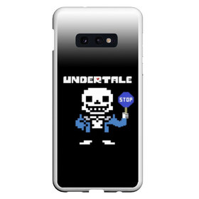 Чехол для Samsung S10E с принтом Undertale STOP в Белгороде, Силикон | Область печати: задняя сторона чехла, без боковых панелей | 3d | pixel | sans | stop | undertale | абстракция | алфавит | андертейл | буквы | геометрия | знак | игра | надпись | пиксель | пикселя | подземная история | текстура