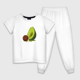 Детская пижама хлопок с принтом Avocado R.I.P. в Белгороде, 100% хлопок |  брюки и футболка прямого кроя, без карманов, на брюках мягкая резинка на поясе и по низу штанин
 | авокадо | арт | веган | вегетарианец | вкусняшка | еда | жиры | зеленый | зож | косточка | милый | овощи | пп | фрукты | юмор
