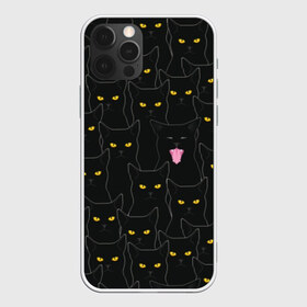 Чехол для iPhone 12 Pro Max с принтом Чёрные коты в Белгороде, Силикон |  | black | cat | eyes | halloween | kitten | look | magic | muzzle | mysticism | witch | witchcraft | yellow | ведьма | взгляд | глаза | желтый | колдовство | кот | котёнок | котик | кошачья | магия | мистика | хэллоуин | черный