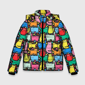 Зимняя куртка для мальчиков 3D с принтом Разноцветные котики в Белгороде, ткань верха — 100% полиэстер; подклад — 100% полиэстер, утеплитель — 100% полиэстер | длина ниже бедра, удлиненная спинка, воротник стойка и отстегивающийся капюшон. Есть боковые карманы с листочкой на кнопках, утяжки по низу изделия и внутренний карман на молнии. 

Предусмотрены светоотражающий принт на спинке, радужный светоотражающий элемент на пуллере молнии и на резинке для утяжки | blue | cat | cool | green | heart | kitten | multi colored | paws | pink | points | red | tail | torso | white | yellow | белый | желтый | зеленый | кот | котёнок | котик | котэ | кошка | красный | лапы | прикольный | разноцветный | розовый | се