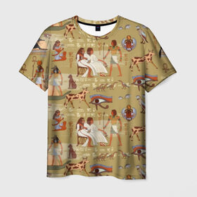Мужская футболка 3D с принтом Египетские Боги в Белгороде, 100% полиэфир | прямой крой, круглый вырез горловины, длина до линии бедер | beetle | boat | cat | cow | egypt | eye | falcon | gods | hieroglyph | osiris | papyrus | pharaoh | ra | river | scarab | styx | боги | глаз | египет | жук | иероглиф | корова | кот | лодка | око | осирис | папирус | ра | река | скарабей | сокол | стикс |