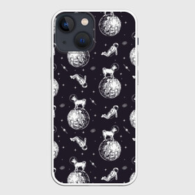 Чехол для iPhone 13 mini с принтом Собаки   астронавты в Белгороде,  |  | astronaut | black | breed | chihuahua | dog | flight | galaxy | helmet | planet | space | spacesuit | white | астронавт | белый | галактика | космос | пёс | планета | полёт | порода | скафандр | собака | черный | чихуахуа | шлем