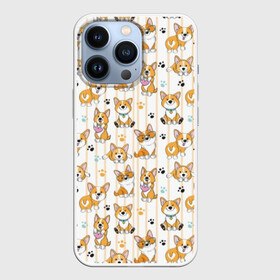 Чехол для iPhone 13 Pro с принтом Вельш корги пемброк в Белгороде,  |  | animal | attractive face | breed | childish | cool | corgi | cute | dog | drawing | funny | paws | red | traces | white | yellow | белый | детский | желтый | животное | забавный | корги | круто | лапы | милый | пёс | порода | рисунок | рыжий | 