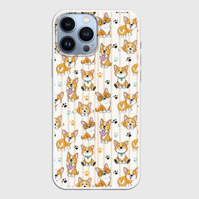 Чехол для iPhone 13 Pro Max с принтом Вельш корги пемброк в Белгороде,  |  | animal | attractive face | breed | childish | cool | corgi | cute | dog | drawing | funny | paws | red | traces | white | yellow | белый | детский | желтый | животное | забавный | корги | круто | лапы | милый | пёс | порода | рисунок | рыжий | 