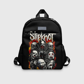 Детский рюкзак 3D с принтом Slipknot в Белгороде, 100% полиэстер | лямки с регулируемой длиной, сверху петелька, чтобы рюкзак можно было повесить на вешалку. Основное отделение закрывается на молнию, как и внешний карман. Внутри дополнительный карман. По бокам два дополнительных кармашка | band | corey taylor | jim root | metal | mick thomson | music | official | альтернативный | глэм | готик | гранж | метал | музыка | пост | рок | хард