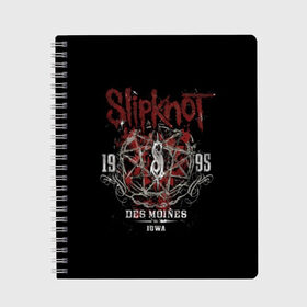 Тетрадь с принтом Slipknot в Белгороде, 100% бумага | 48 листов, плотность листов — 60 г/м2, плотность картонной обложки — 250 г/м2. Листы скреплены сбоку удобной пружинной спиралью. Уголки страниц и обложки скругленные. Цвет линий — светло-серый
 | band | corey taylor | jim root | metal | mick thomson | music | official | альтернативный | глэм | готик | гранж | метал | музыка | пост | рок | слипкнот | хард