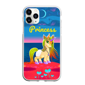 Чехол для iPhone 11 Pro Max матовый с принтом Единорог принцессы в Белгороде, Силикон |  | Тематика изображения на принте: pony | грива | девочка | единорог | конь | копыта | красивая | лошадка | лошадь | милая | пони | природа закат | радуга
