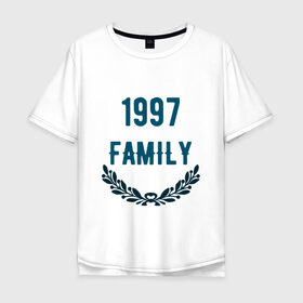 Мужская футболка хлопок Oversize с принтом Family в Белгороде, 100% хлопок | свободный крой, круглый ворот, “спинка” длиннее передней части | 1997 | 1997 family | family | jesus | rap | грустный | джизус | джизус возрождение | джизус рэпер | джизус ты ювелир | мерч | музыка | реп | рэп | семья | счастливый
