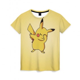 Женская футболка 3D с принтом Pikachu Pika Pika в Белгороде, 100% полиэфир ( синтетическое хлопкоподобное полотно) | прямой крой, круглый вырез горловины, длина до линии бедер | pika | pikachu | аниме | детская | детям | игры | молния | мышка | мышь | пика | пикачу | покемон | покемоны