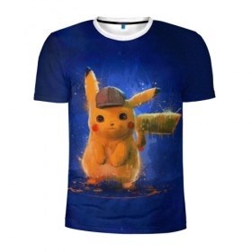 Мужская футболка 3D спортивная с принтом Pikachu Pika Pika в Белгороде, 100% полиэстер с улучшенными характеристиками | приталенный силуэт, круглая горловина, широкие плечи, сужается к линии бедра | pika | pikachu | аниме | детская | детям | игры | молния | мышка | мышь | пика | пикачу | покемон | покемоны