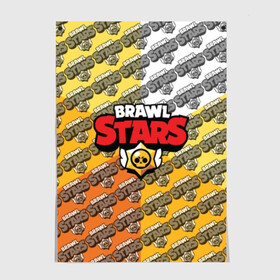 Постер с принтом Brawl Stars. в Белгороде, 100% бумага
 | бумага, плотность 150 мг. Матовая, но за счет высокого коэффициента гладкости имеет небольшой блеск и дает на свету блики, но в отличии от глянцевой бумаги не покрыта лаком | 3d | brawl stars | moba | pattern | бравл старс | жанр | игра | лого | логотип | надпись | паттерн | текстура