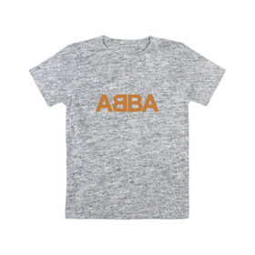 Детская футболка хлопок с принтом ABBA в Белгороде, 100% хлопок | круглый вырез горловины, полуприлегающий силуэт, длина до линии бедер | абба | агнета | анни фрид | брур | бьорн | коллектив | музыка | швеция