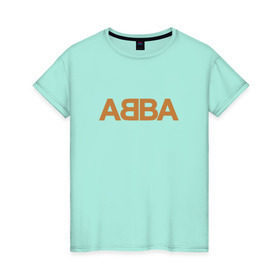 Женская футболка хлопок с принтом ABBA в Белгороде, 100% хлопок | прямой крой, круглый вырез горловины, длина до линии бедер, слегка спущенное плечо | абба | агнета | анни фрид | брур | бьорн | коллектив | музыка | швеция