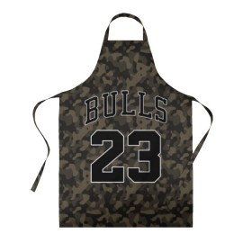 Фартук 3D с принтом Chicago Bulls 23 Camo в Белгороде, 100% полиэстер | общий размер — 65 х 85 см, ширина нагрудника — 26 см, горловина — 53 см, длина завязок — 54 см, общий обхват в поясе — 173 см. Принт на завязках и на горловине наносится с двух сторон, на основной части фартука — только с внешней стороны | bulls | camo | chicago | chicago bulls | nba | баскетбол | буллз | камуфляж | нба | спорт | хаки | чикаго | чикаго буллз