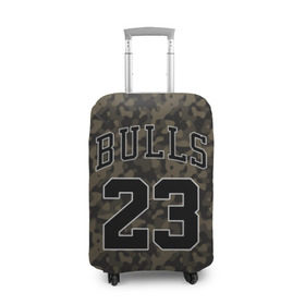 Чехол для чемодана 3D с принтом Chicago Bulls 23 Camo в Белгороде, 86% полиэфир, 14% спандекс | двустороннее нанесение принта, прорези для ручек и колес | bulls | camo | chicago | chicago bulls | nba | баскетбол | буллз | камуфляж | нба | спорт | хаки | чикаго | чикаго буллз