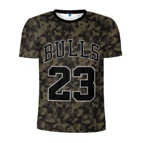 Мужская футболка 3D спортивная с принтом Chicago Bulls 23 Camo в Белгороде, 100% полиэстер с улучшенными характеристиками | приталенный силуэт, круглая горловина, широкие плечи, сужается к линии бедра | Тематика изображения на принте: bulls | camo | chicago | chicago bulls | nba | баскетбол | буллз | камуфляж | нба | спорт | хаки | чикаго | чикаго буллз