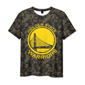 Мужская футболка 3D с принтом Golden State Warriors camo в Белгороде, 100% полиэфир | прямой крой, круглый вырез горловины, длина до линии бедер | golden state | golden state warriors | nba | warriors | баскетбол | голден стэйт | голден стэйт уорриорз | камуфляж | нба | спорт | уорриорз camo | хаки