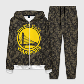 Мужской костюм 3D с принтом Golden State Warriors camo в Белгороде, 100% полиэстер | Манжеты и пояс оформлены тканевой резинкой, двухслойный капюшон со шнурком для регулировки, карманы спереди | golden state | golden state warriors | nba | warriors | баскетбол | голден стэйт | голден стэйт уорриорз | камуфляж | нба | спорт | уорриорз camo | хаки