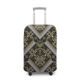Чехол для чемодана 3D с принтом green в Белгороде, 86% полиэфир, 14% спандекс | двустороннее нанесение принта, прорези для ручек и колес | fashion | luxury | texture | дорогая | дорогой | золото | люкс | паттерн | роскошь | серебро | стиль | стильная | текстура