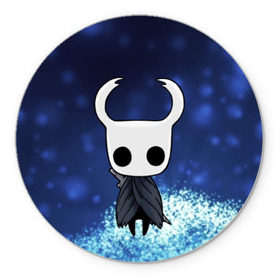 Коврик для мышки круглый с принтом Рыцарь - HOLLOW KNIGHT в Белгороде, резина и полиэстер | круглая форма, изображение наносится на всю лицевую часть | game | games | ghosts | godmaster | hollow | hornet | knight | metroidvania | silksong | zote | гримм | зот | игра | игры | квиррел | найт | песня | полый | призраки | пустой | рыцарь | силксонг | холлоу | хорнет | шелк