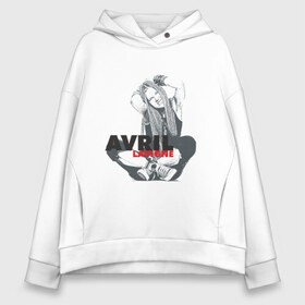 Женское худи Oversize хлопок с принтом Avril Lavigne в Белгороде, френч-терри — 70% хлопок, 30% полиэстер. Мягкий теплый начес внутри —100% хлопок | боковые карманы, эластичные манжеты и нижняя кромка, капюшон на магнитной кнопке | автор. песен | дизайнер. актриса. | канадская. певица