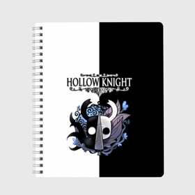 Тетрадь с принтом Hollow Knight (Black & White) в Белгороде, 100% бумага | 48 листов, плотность листов — 60 г/м2, плотность картонной обложки — 250 г/м2. Листы скреплены сбоку удобной пружинной спиралью. Уголки страниц и обложки скругленные. Цвет линий — светло-серый
 | game | hollow knight | hollow knight godmaster | hollow knight map | hollow knight ps4 | silksong | белый | зот могучий | игра | карта | королевство | метроидвания | полый король | приключения букашек | халлоунест | холлоу кнайт | черный