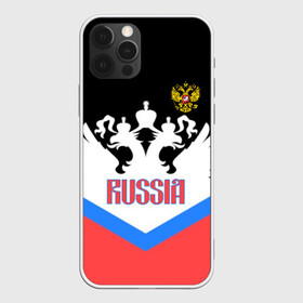 Чехол для iPhone 12 Pro с принтом HOCKEY RUSSIA  в Белгороде, силикон | область печати: задняя сторона чехла, без боковых панелей | hockey | russia | sport | герб | надписи | россия | сборная хоккея | символика | спорт | спортсмен | триколор | форма | хоккей | чемпионат | я русский