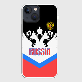 Чехол для iPhone 13 mini с принтом HOCKEY RUSSIA в Белгороде,  |  | hockey | russia | sport | герб | надписи | россия | сборная хоккея | символика | спорт | спортсмен | триколор | форма | хоккей | чемпионат | я русский