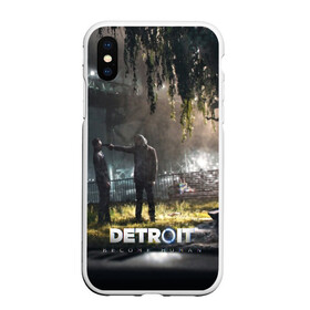 Чехол для iPhone XS Max матовый с принтом DETROITBECOME HUMAN в Белгороде, Силикон | Область печати: задняя сторона чехла, без боковых панелей | action | ai | android | connor | dbhpk19 | detroit become human | game | rk 800 | rk 900 | андроиды | детектив | игра | игры | интерактивное кино | кара | коннор | логотип | маркус | роботы | фирменный стиль | экшн