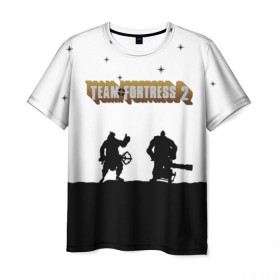 Мужская футболка 3D с принтом Team Fortress 2 в Белгороде, 100% полиэфир | прямой крой, круглый вырез горловины, длина до линии бедер | team fortress | team fortress 2 | тим фортрес | тим фортресс