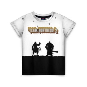 Детская футболка 3D с принтом Team Fortress 2 в Белгороде, 100% гипоаллергенный полиэфир | прямой крой, круглый вырез горловины, длина до линии бедер, чуть спущенное плечо, ткань немного тянется | team fortress | team fortress 2 | тим фортрес | тим фортресс