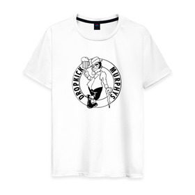Мужская футболка хлопок с принтом Dropkick Murphys в Белгороде, 100% хлопок | прямой крой, круглый вырез горловины, длина до линии бедер, слегка спущенное плечо. | Тематика изображения на принте: 