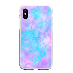 Чехол для iPhone XS Max матовый с принтом Мрамор Tie Dye в Белгороде, Силикон | Область печати: задняя сторона чехла, без боковых панелей | Тематика изображения на принте: tie dye | летняя футболка | розовый | синий | тай дай | фиолетовый | яркая футболка