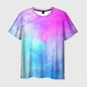 Мужская футболка 3D с принтом Лето в Белгороде, 100% полиэфир | прямой крой, круглый вырез горловины, длина до линии бедер | tie dye | tie dye футболка | летняя футболка | розовый | синий | тай дай | тай дай футболка | фиолетовый | яркая футболка