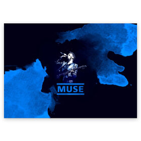 Поздравительная открытка с принтом Muse в Белгороде, 100% бумага | плотность бумаги 280 г/м2, матовая, на обратной стороне линовка и место для марки
 | muse | альтернативный | группа | доминик ховард | крис уолстенхолм | мосе | моус | моусе | муза | музе | музык | мусе | мьюз | мэттью беллами | прогрессивный | рок | симфонический | спейс | спейсрок