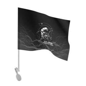 Флаг для автомобиля с принтом DEATH STRANDING | DS | LUDENS в Белгороде, 100% полиэстер | Размер: 30*21 см | bridges | death stranding | fragile express | games | kojima | kojima productions | logo | ludens | игры | кодзима | лого | люденс