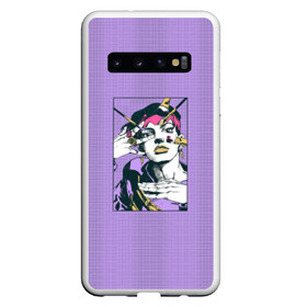 Чехол для Samsung Galaxy S10 с принтом Kishibe Rohan in Purple в Белгороде, Силикон | Область печати: задняя сторона чехла, без боковых панелей | Тематика изображения на принте: diamond is unbreakable | heavens door | jjba | jojo | kishibe | rohan