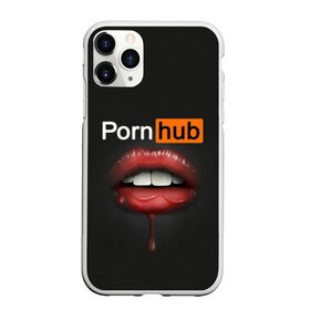 Чехол для iPhone 11 Pro матовый с принтом PORN HUB в Белгороде, Силикон |  | губы | логотип | пошлое