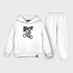 Детский костюм хлопок Oversize с принтом BMX в Белгороде,  |  | bike | bmx | bones | extreme | skeleton | skull | sport | велосипед | скелет | спорт | череп | экстрим