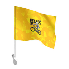 Флаг для автомобиля с принтом BMX в Белгороде, 100% полиэстер | Размер: 30*21 см | bike | bmx | bones | extreme | skeleton | skull | sport | велосипед | скелет | спорт | череп | экстрим