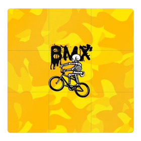 Магнитный плакат 3Х3 с принтом BMX в Белгороде, Полимерный материал с магнитным слоем | 9 деталей размером 9*9 см | bike | bmx | bones | extreme | skeleton | skull | sport | велосипед | скелет | спорт | череп | экстрим
