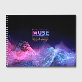 Альбом для рисования с принтом Cyber Muse в Белгороде, 100% бумага
 | матовая бумага, плотность 200 мг. | alternative | bellamy | cyber | indie | muse | rock | simulation theory | беллами | мьюз
