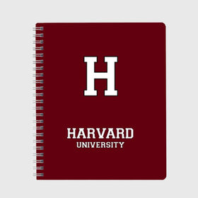 Тетрадь с принтом Harvard University_форма в Белгороде, 100% бумага | 48 листов, плотность листов — 60 г/м2, плотность картонной обложки — 250 г/м2. Листы скреплены сбоку удобной пружинной спиралью. Уголки страниц и обложки скругленные. Цвет линий — светло-серый
 | harvard university | гарвард | колледж | образование | студенты | сша | университет | школа